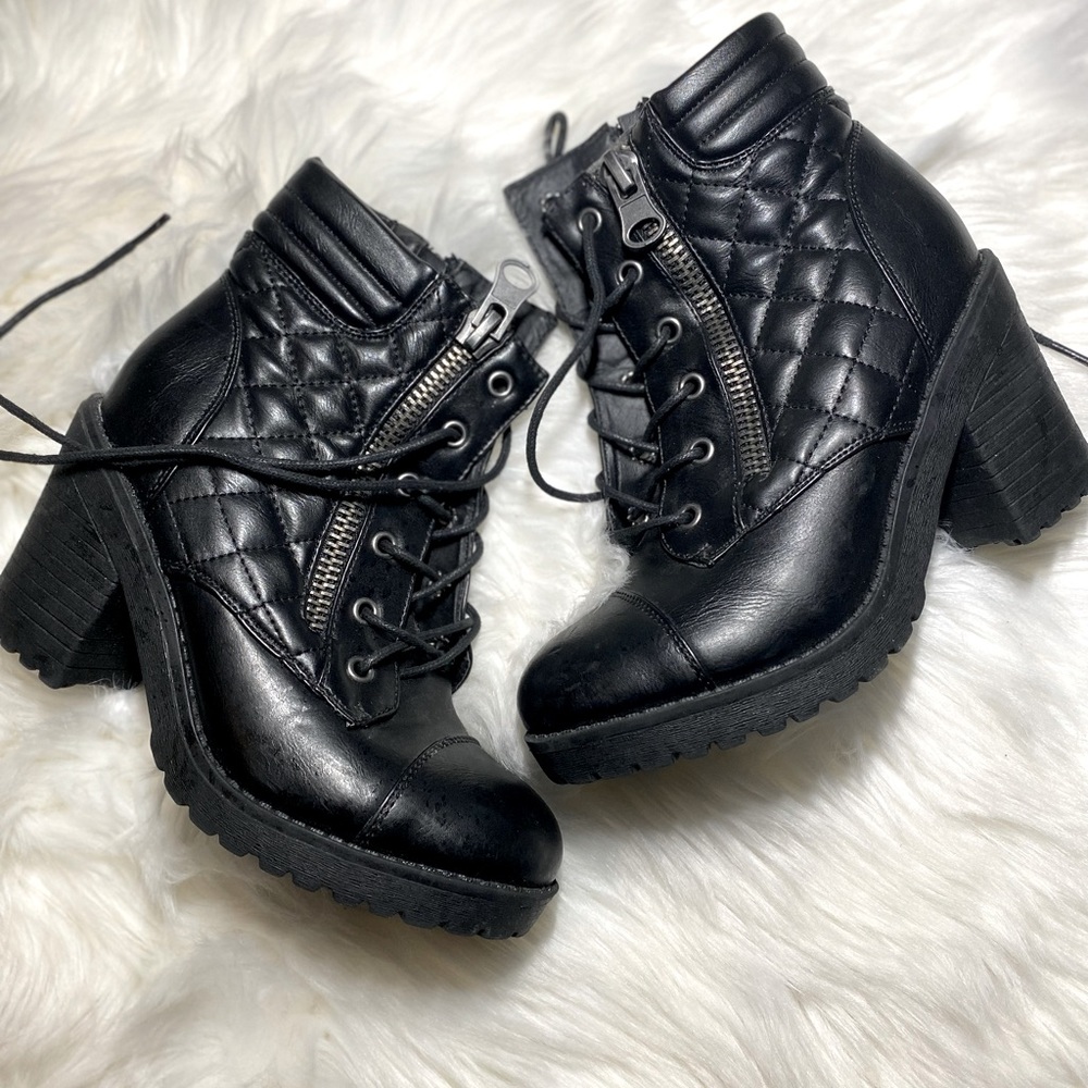 Black Quilted Boots